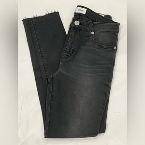 Hudson Black lightly used jeans with frayed bottoms